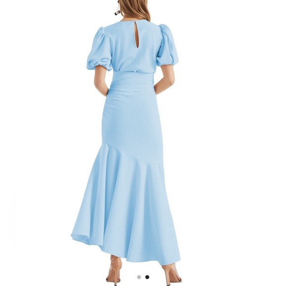 Sachin & Babi Camila Crepe Belted Dress in Teal. size 10 - Picture 2 of 12